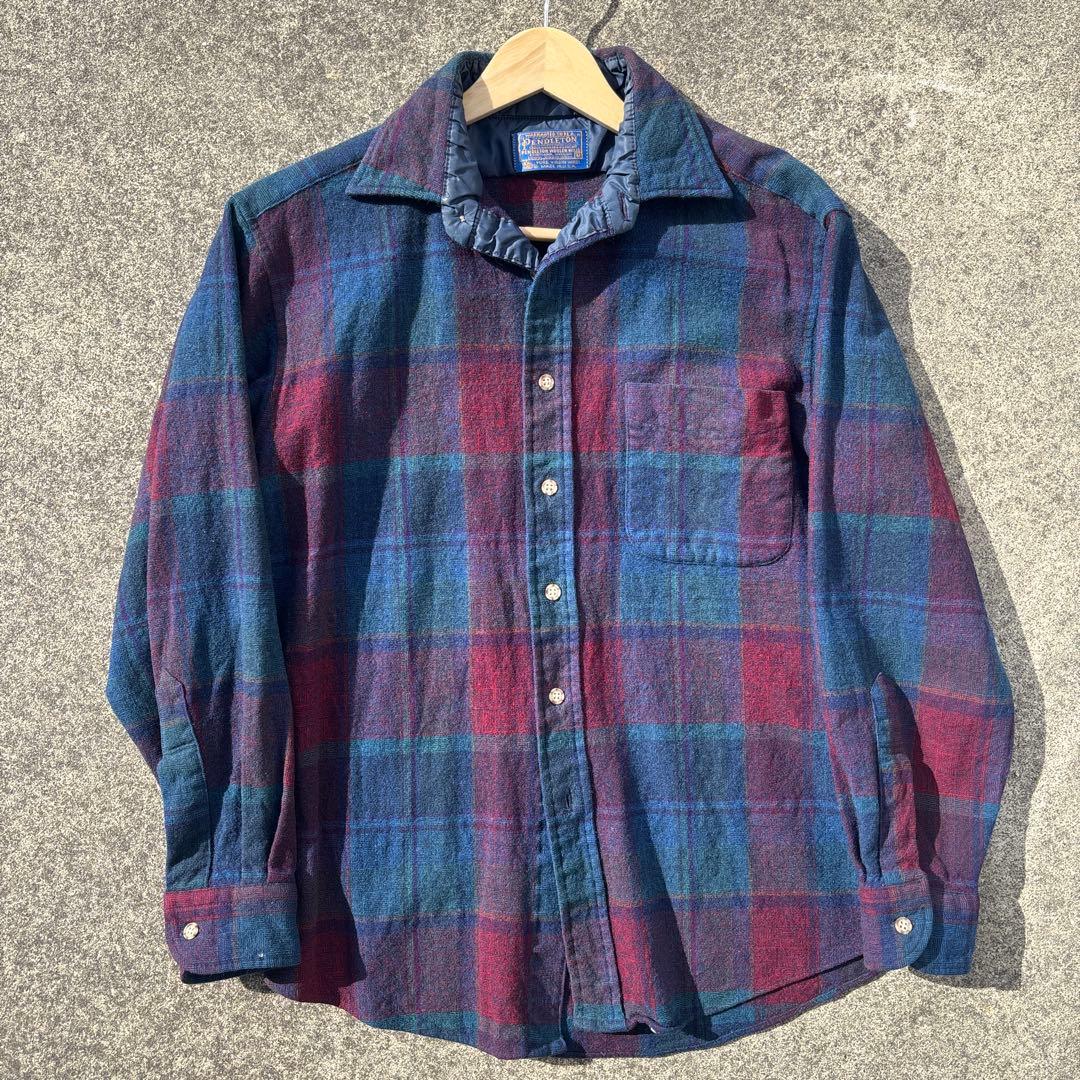 70s Pendleton ウール ネルシャツ - メルカリ