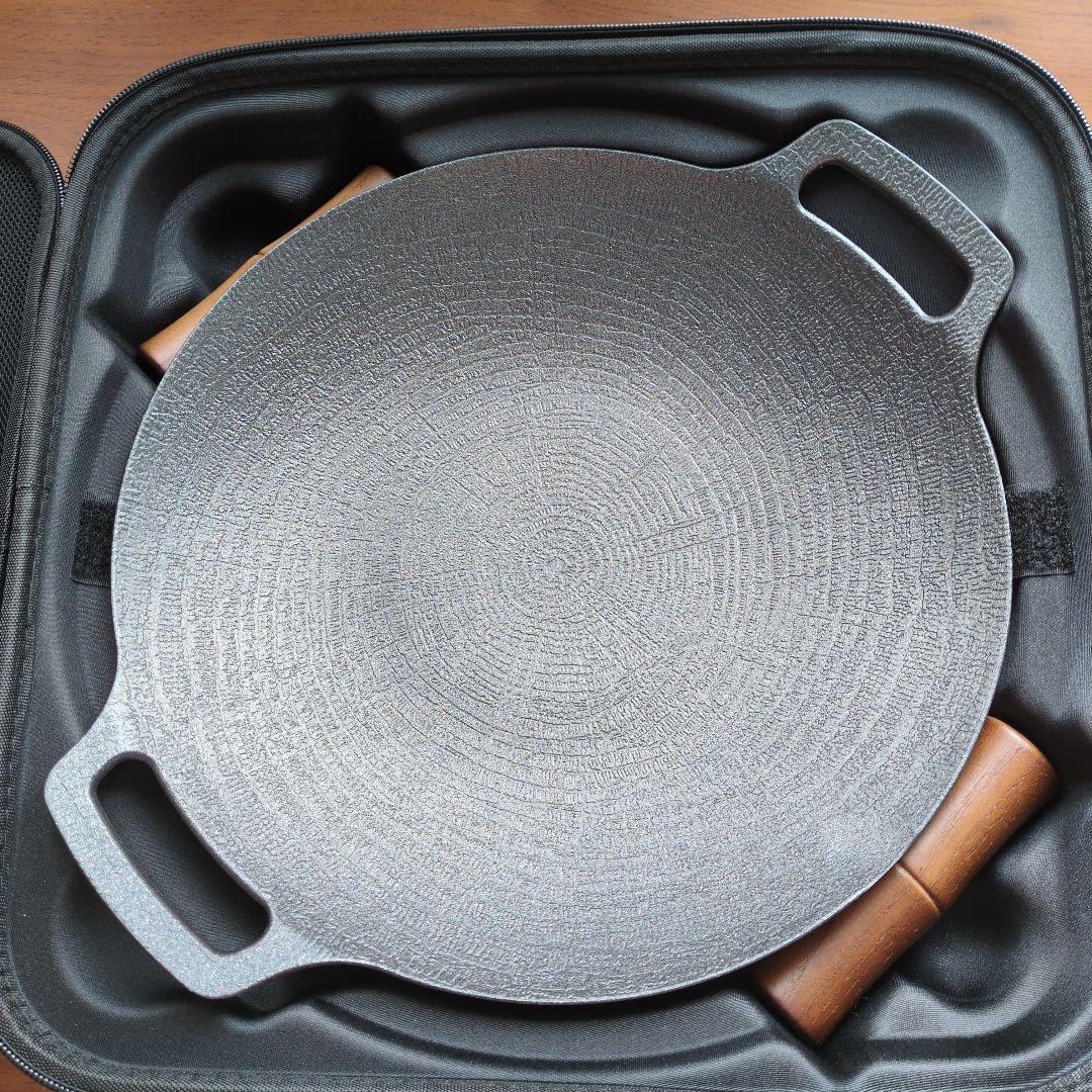 【ろく】JHQ マルチグリドル29センチセット(ケース、フタ付き) マルチグリドル JHQ 鉄板 29cm アウトドア ケース付き 4点セット