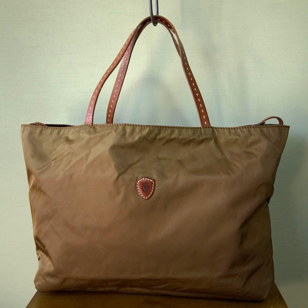 Felisi フェリージ リバーシブルトート 13-7 リモンタナイロン 茶 Felisi（フェリージ）リモンタナイロン×バケッタレザーミディアム