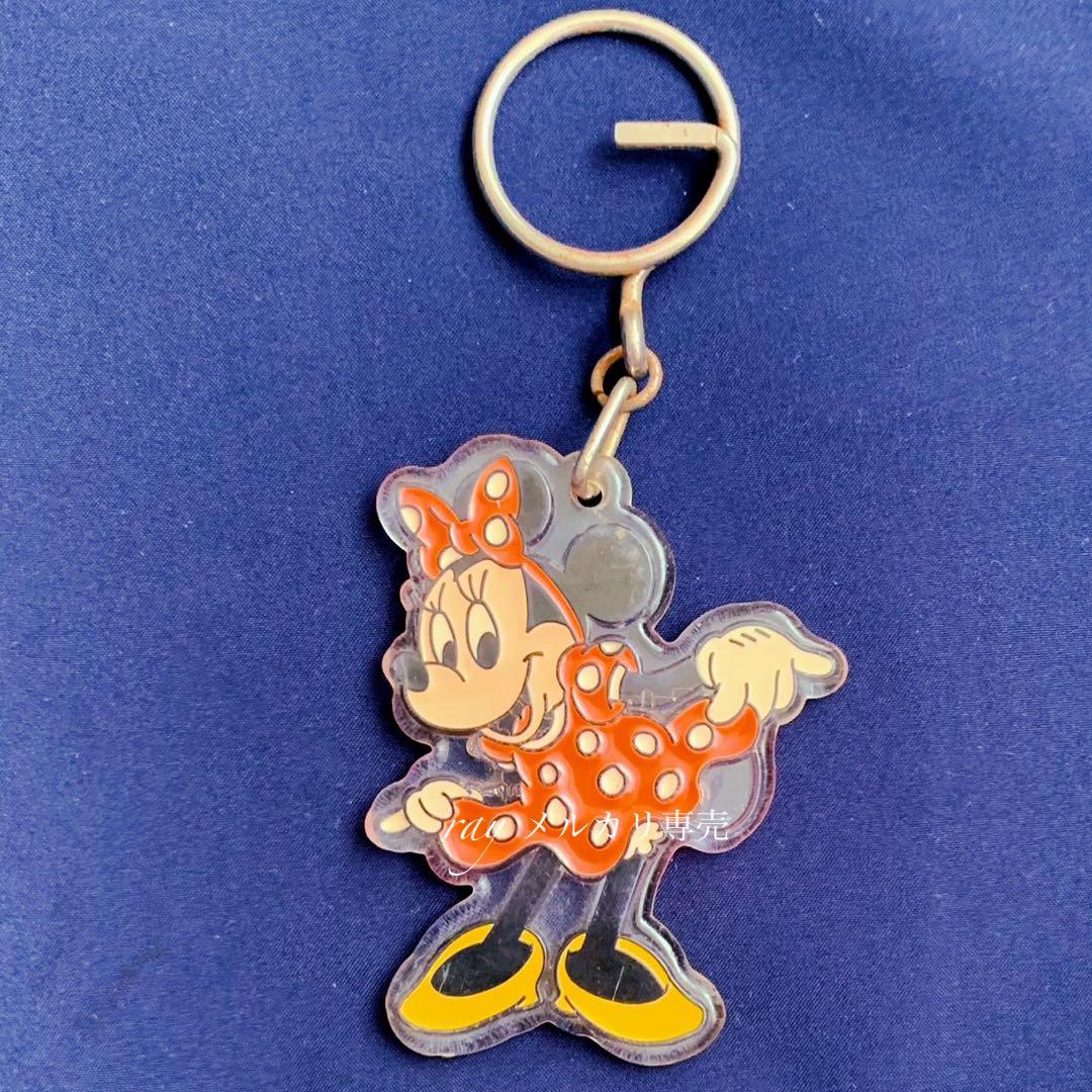 ディズニー ミニーマウス キーホルダー 昭和レトロ 当時物 ランド 初期