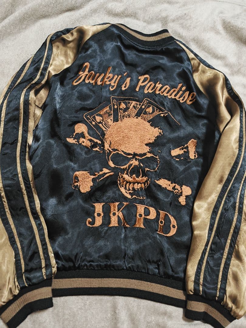 JKPD 美品 日本 限定2面用 スカジャン スカル 100%silk - メルカリ