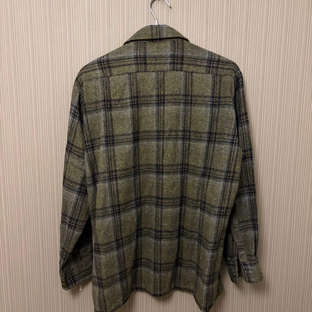 配色◎ 50s 60s SPORTS ヴィンテージ ウールシャツ 三角タグ