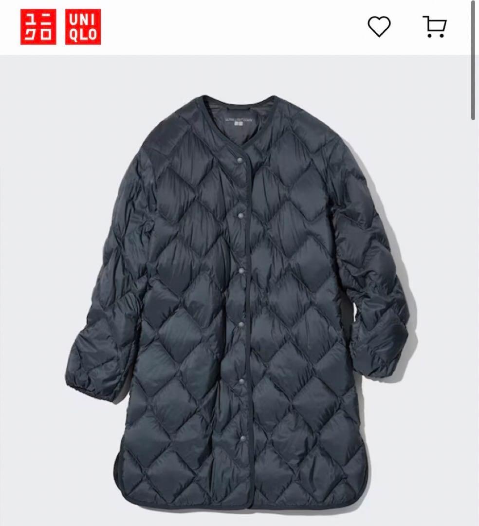 美品！ ユニクロ ウルトラライトダウンリラックスコート ダーク