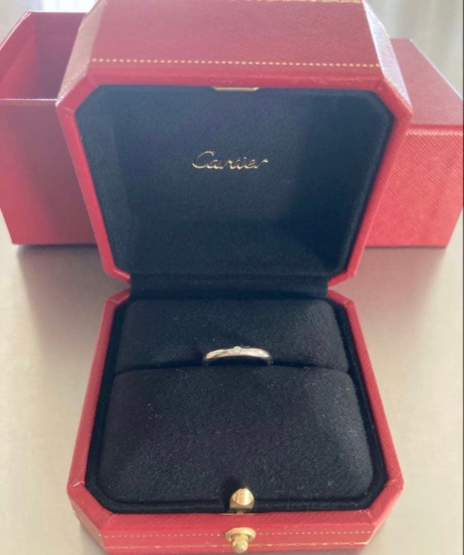 正規店購入 Cartier カルティエ プラチナダイヤリング 8号 Cartier（カルティエ） ウエディングバンド リング 指輪 8号 Pt950