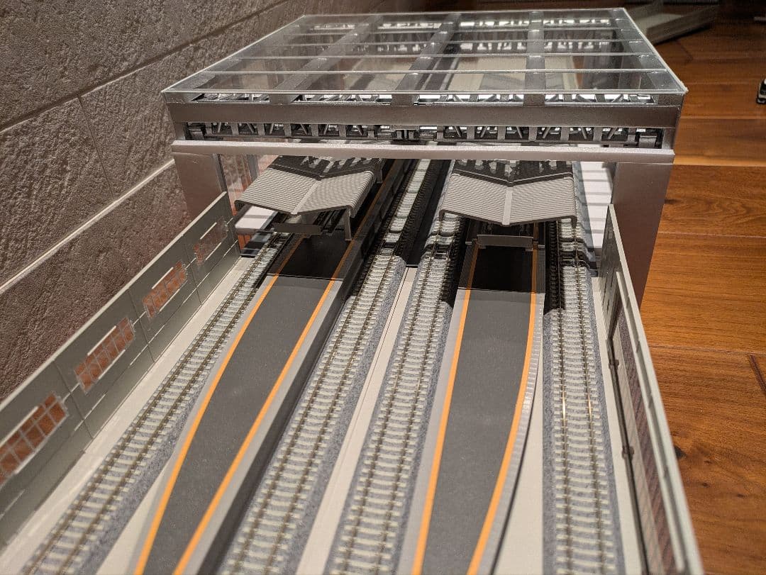 Nゲージ 自作ストラクチャー 高架駅舎 ジオラマ - メルカリ