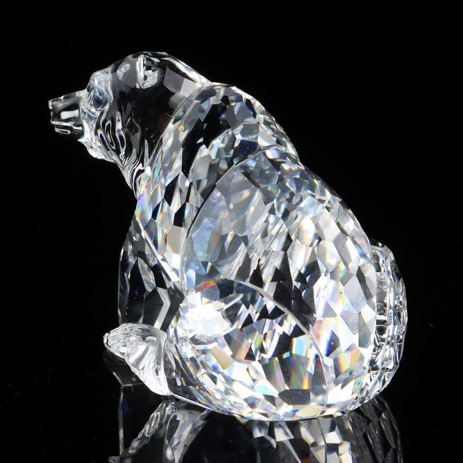 Y2435-10 スワロフスキー クリスタル グリズリー 熊 オブジェ - メルカリ