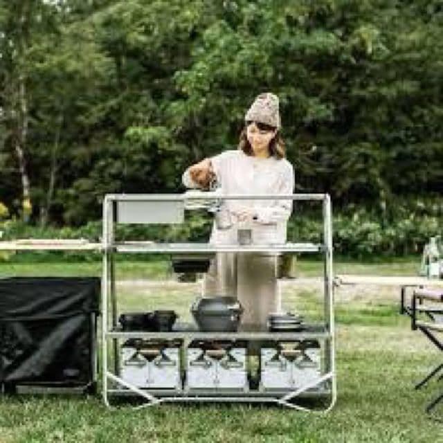  peak ステンレスキッチンテーブル+オプションパーツ付き snow peak（スノーピーク） ステンレスキッチンテーブル : ZOZOTOWN