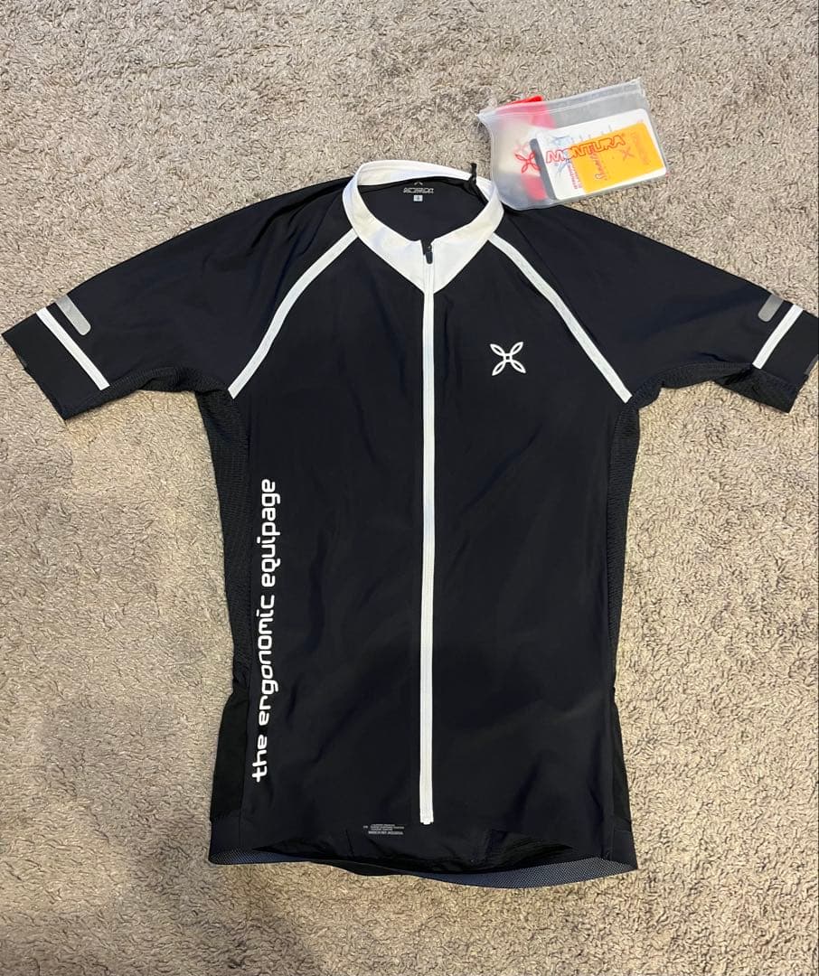 the ergonomic equipage サイクルジャージ S 黒 MEN'S SL PRO SHORT SLEEVE RAIN JERSEY BLK M(M ブラック): アパレル
