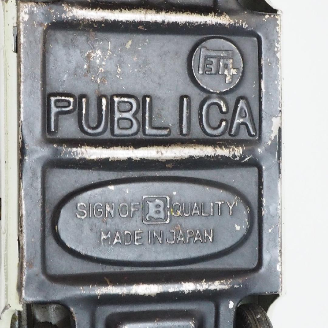 萬代屋【トヨタ パブリカ黄緑】ブリキtin toy car自動車ミニカー【箱無