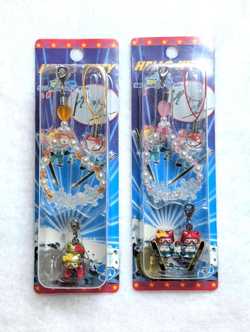 ご当地キティ 根付け スキージャンプペア ストラップ 2個セット