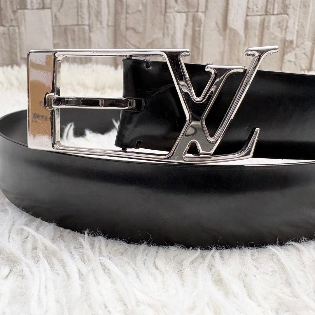 美品 ルイヴィトン M9840 サンチュール アナグラム ブラック ベルト 85