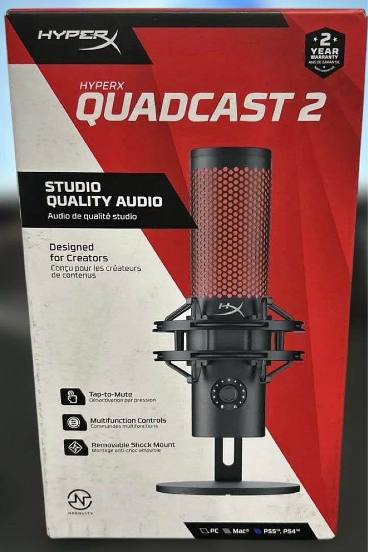 【新品未開封品】HyperX Quadcast 2 QuadCast 2 - USB Gaming Microphone
