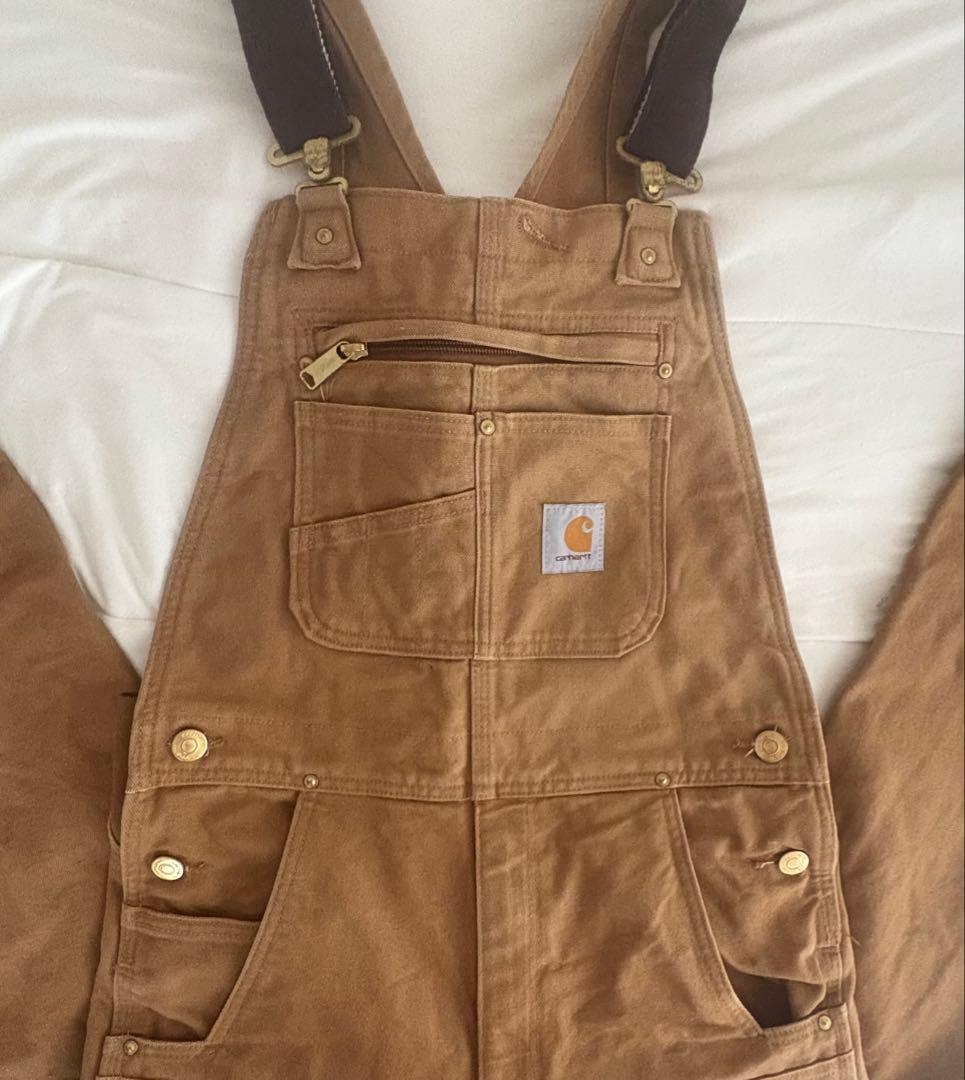 Carhartt ブラウン オーバーオール 30x32 Carhartt（カーハート） オーバーオール 32/32 ダークブラウン メンズ