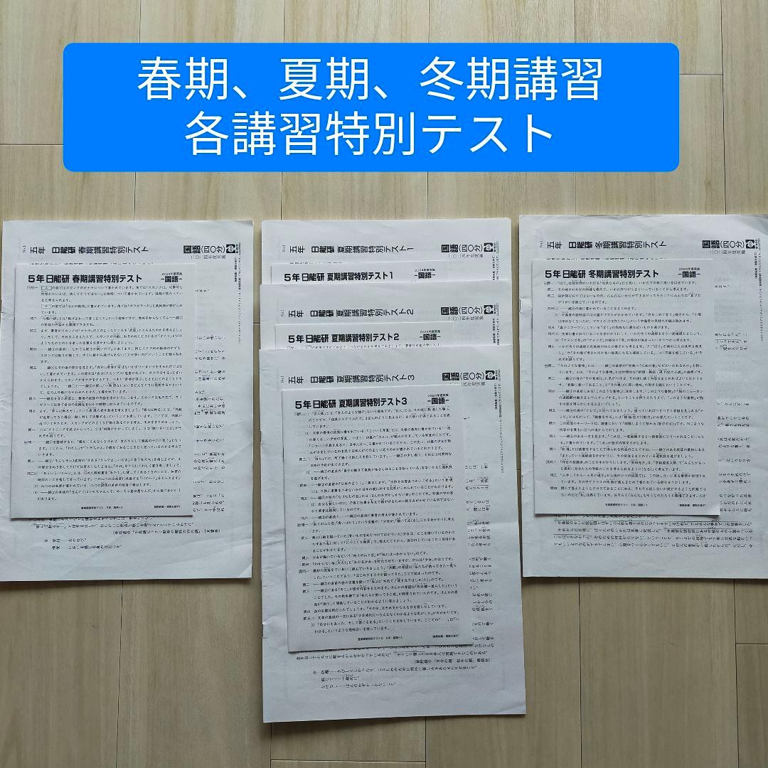 2024年度 日能研5年生 学習力育成テスト、特別テスト - メルカリ