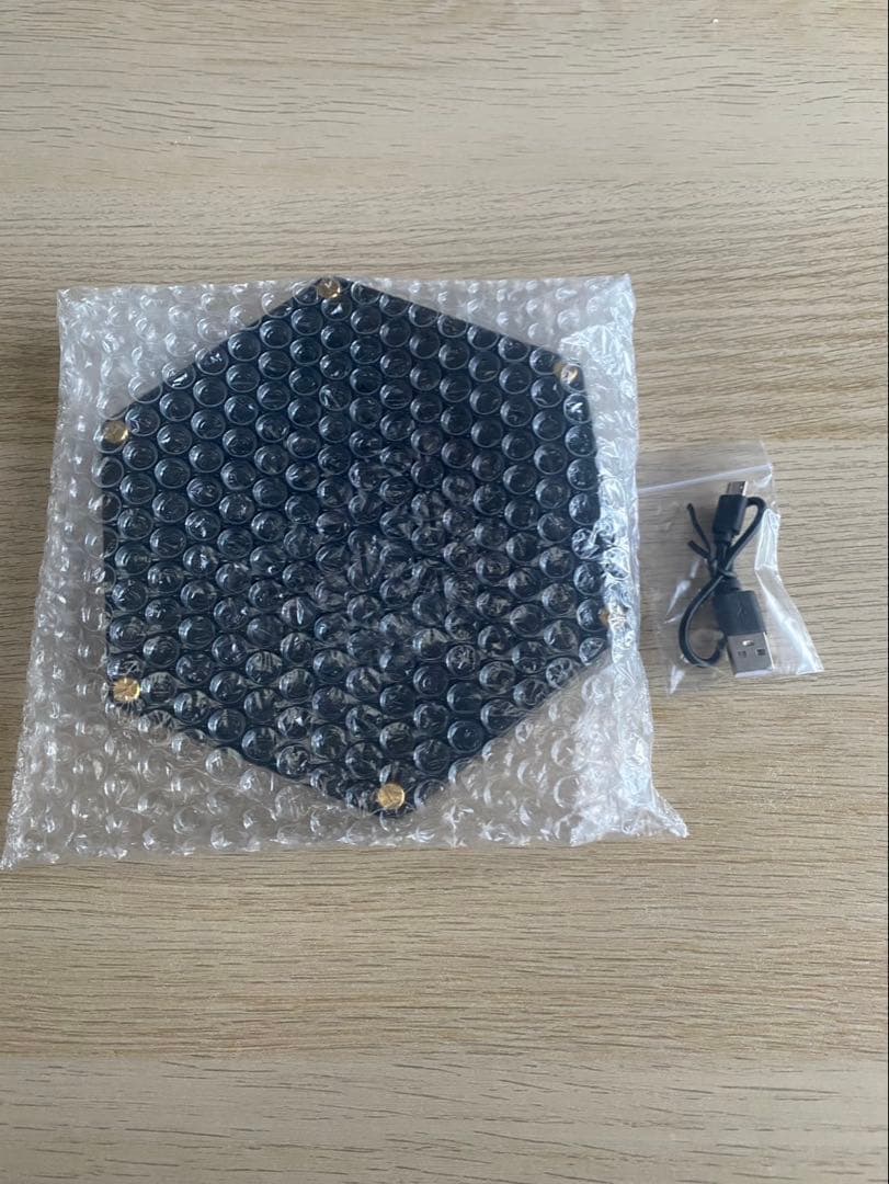 アサガラワークス ALBM :1.5 LEDコースター 麻柄 マットブラック