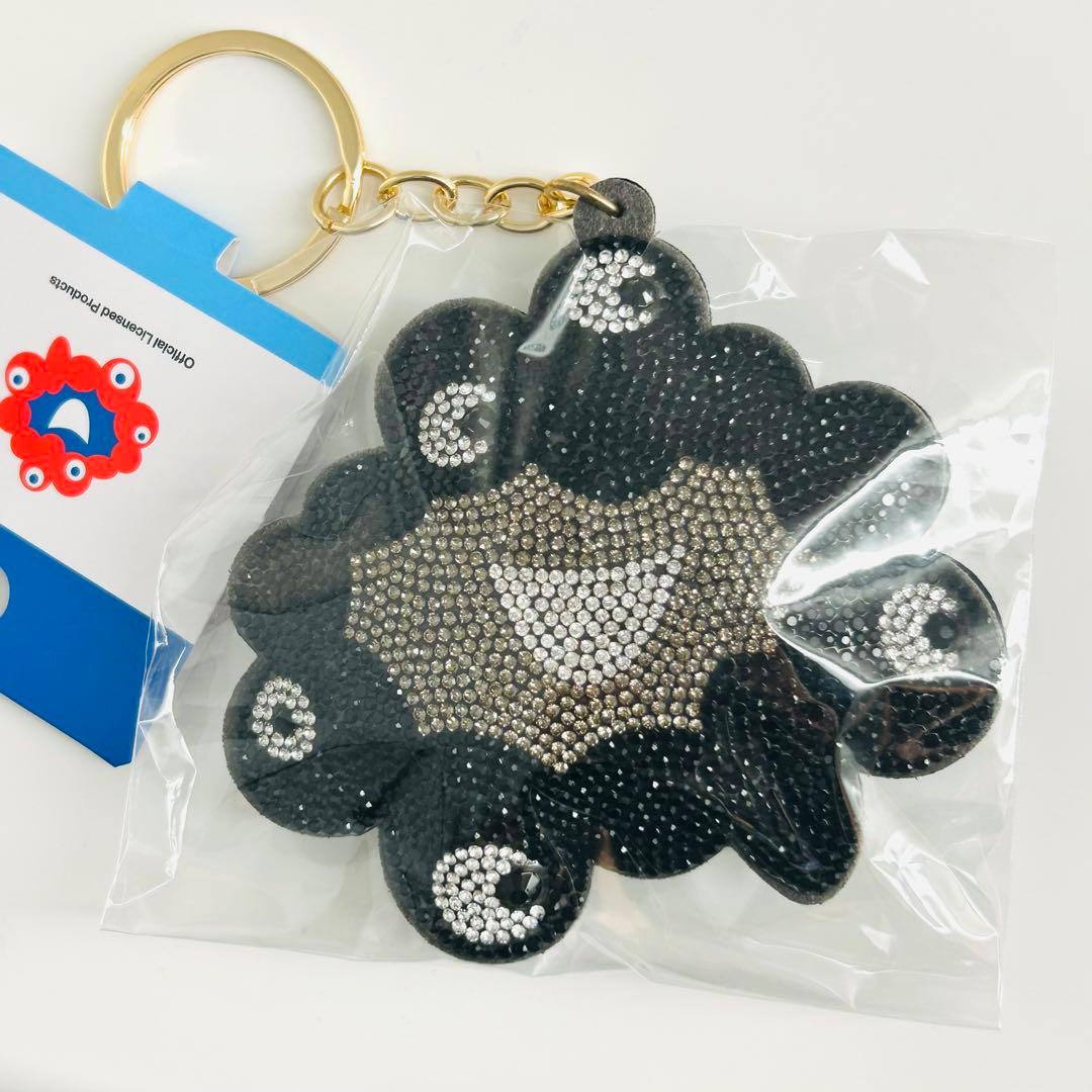 万博 ミャクミャク ラインストーン マスコット キーホルダー 黒