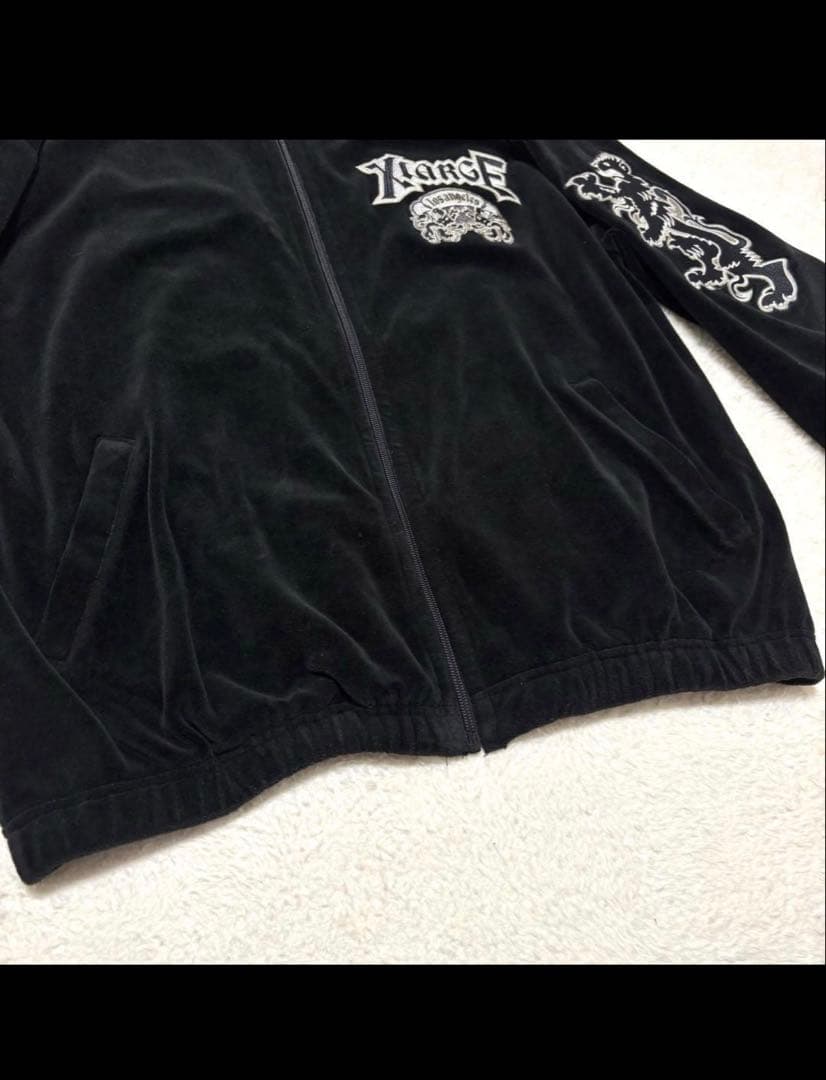 希少 AVIREX × X-LARGE ベロア 刺繍 ブルゾン Lブラック - メルカリ