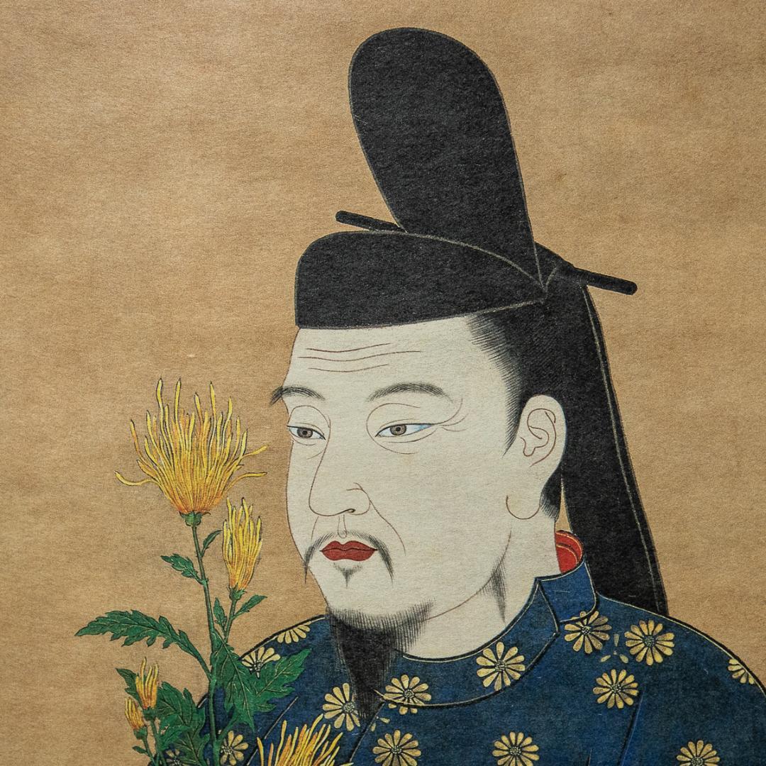 掛軸-1385 嵯峨天皇宸影 印刷工芸作品 大覚寺 - メルカリ