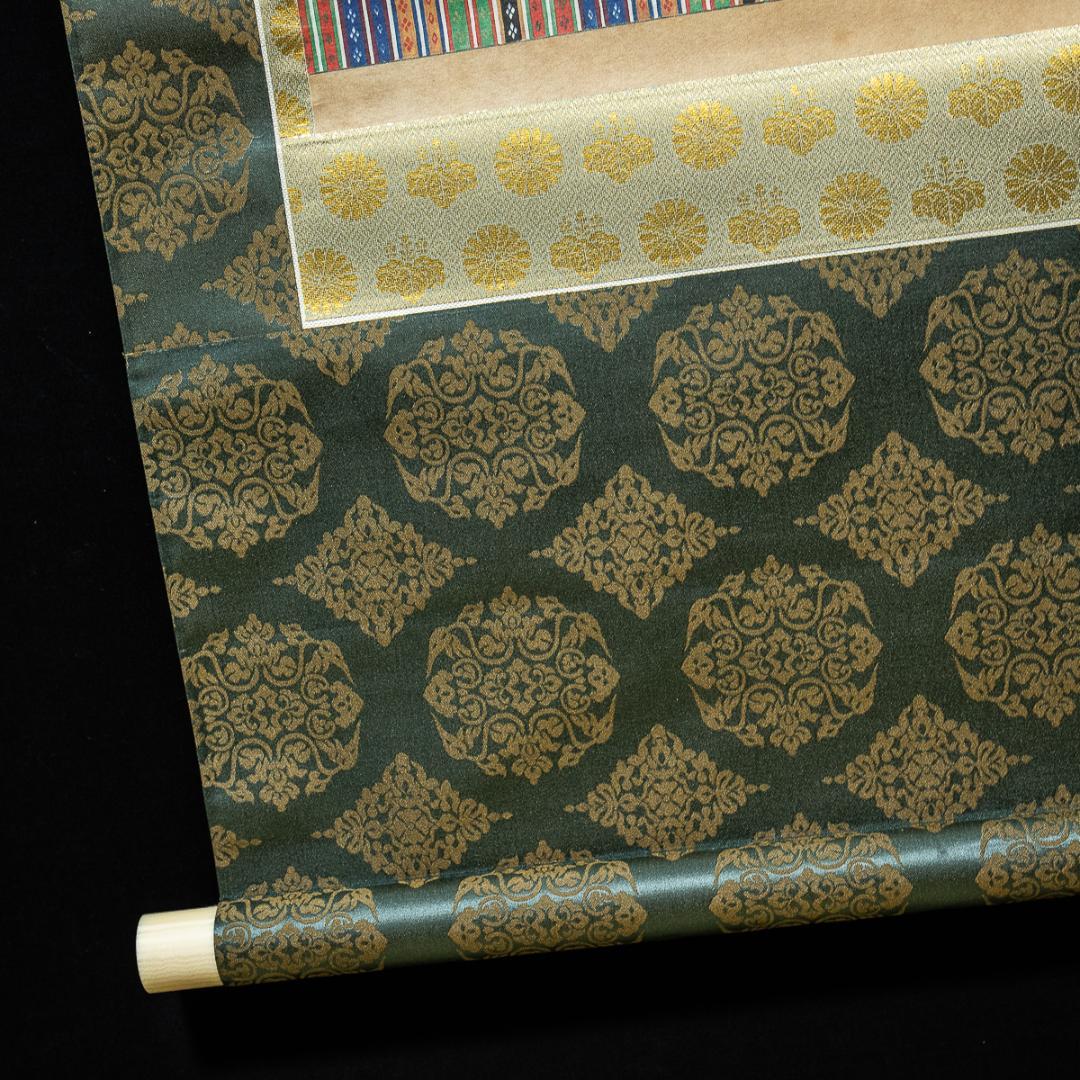 掛軸-1385 嵯峨天皇宸影 印刷工芸作品 大覚寺 - メルカリ