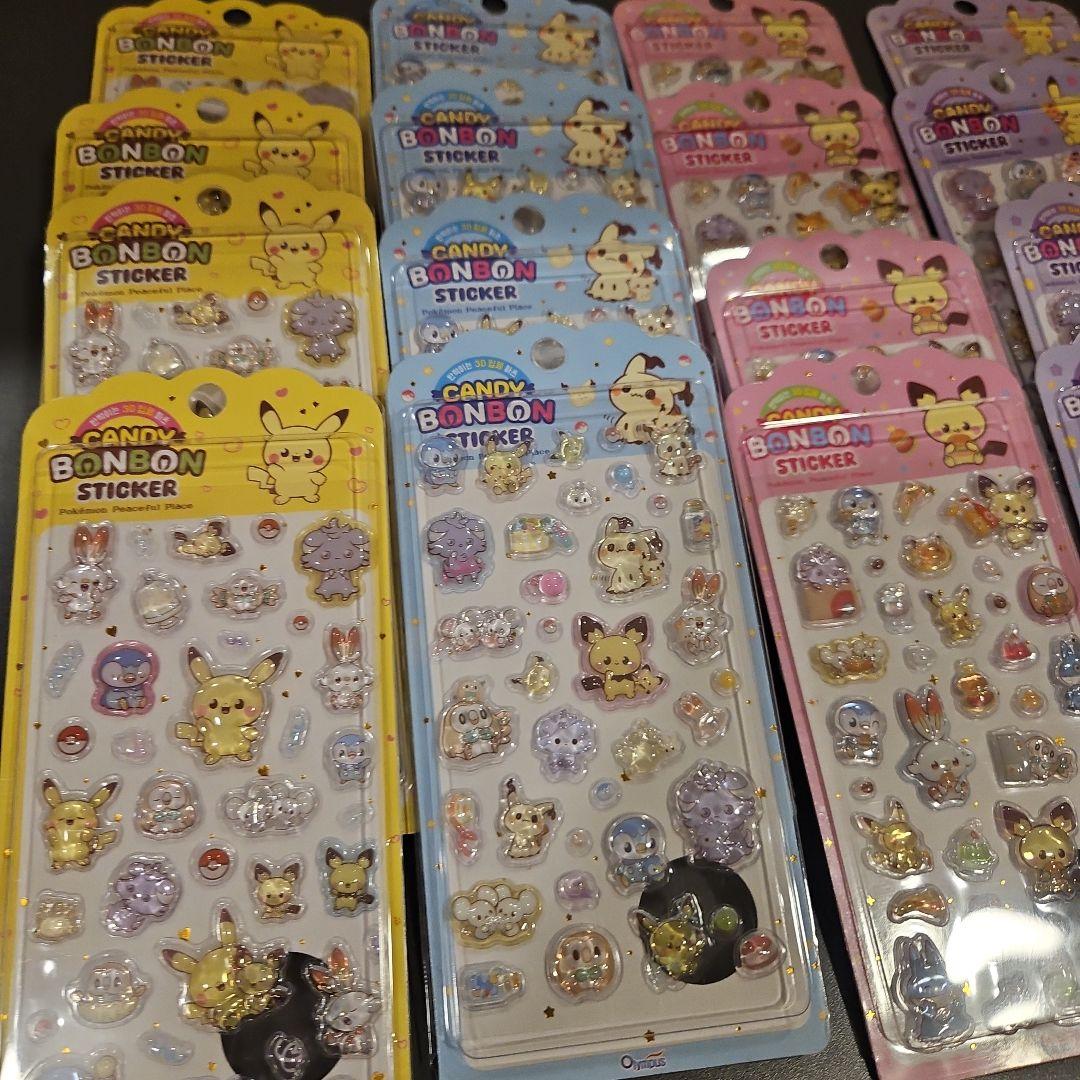 16枚 ポケモン　ボンボンドロップ シール　韓国限定　正規品