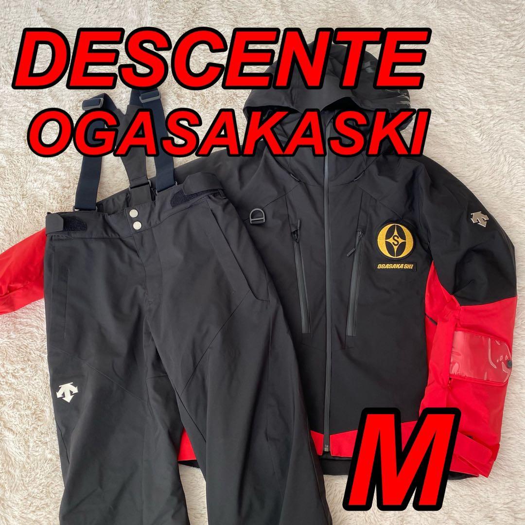 美品♪デサント オガサカ メンズM スキーウェア上下セット 黒赤 - メルカリ