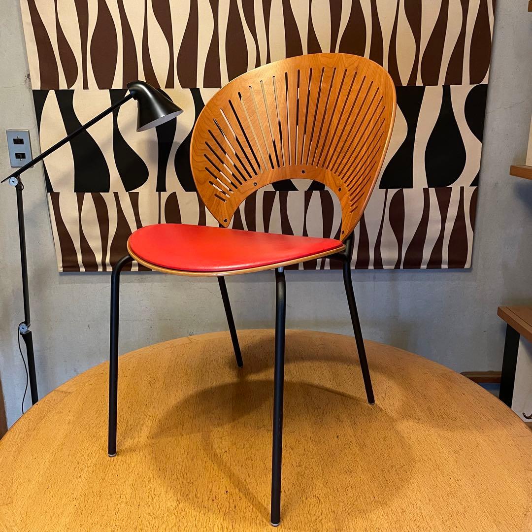 デンマーク フレデリシア 椅子 ナナディツエル 赤 ウェグナー 北欧