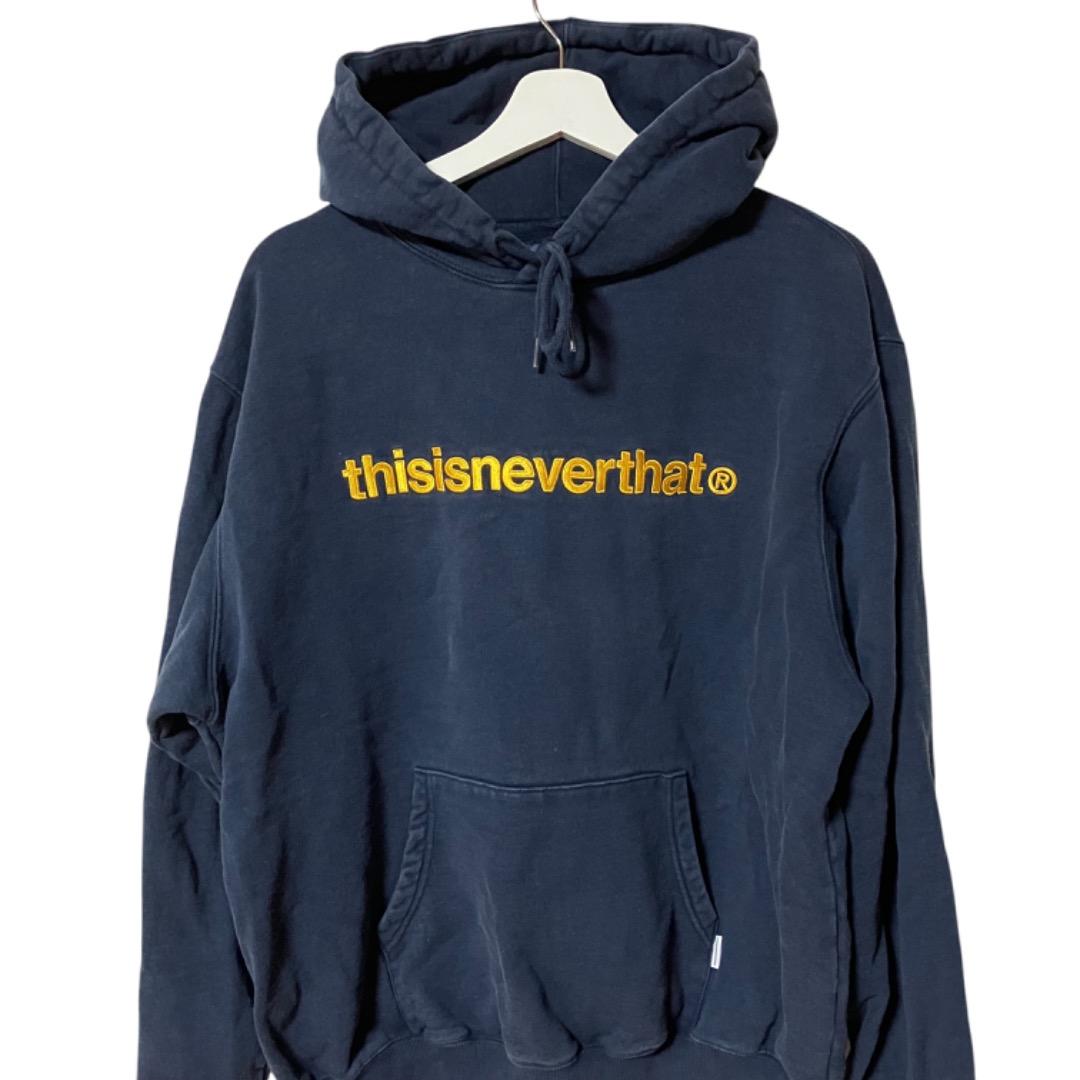 thisisneverthat® ネバザ 刺繍ロゴパーカー ネイビー フーディ - メルカリ
