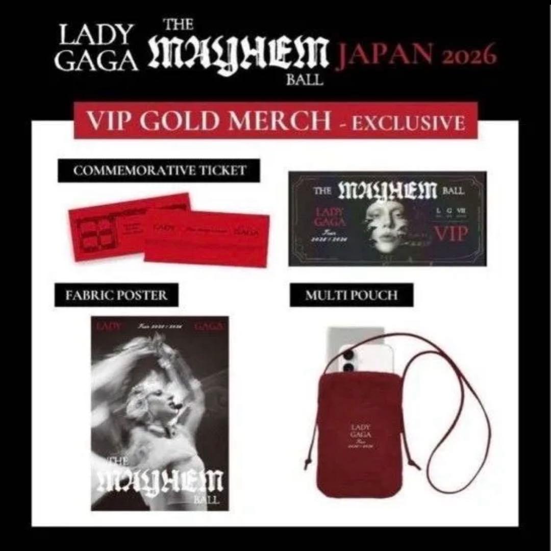Lady Gaga MAYHEM VIP GOLD MERCHセット