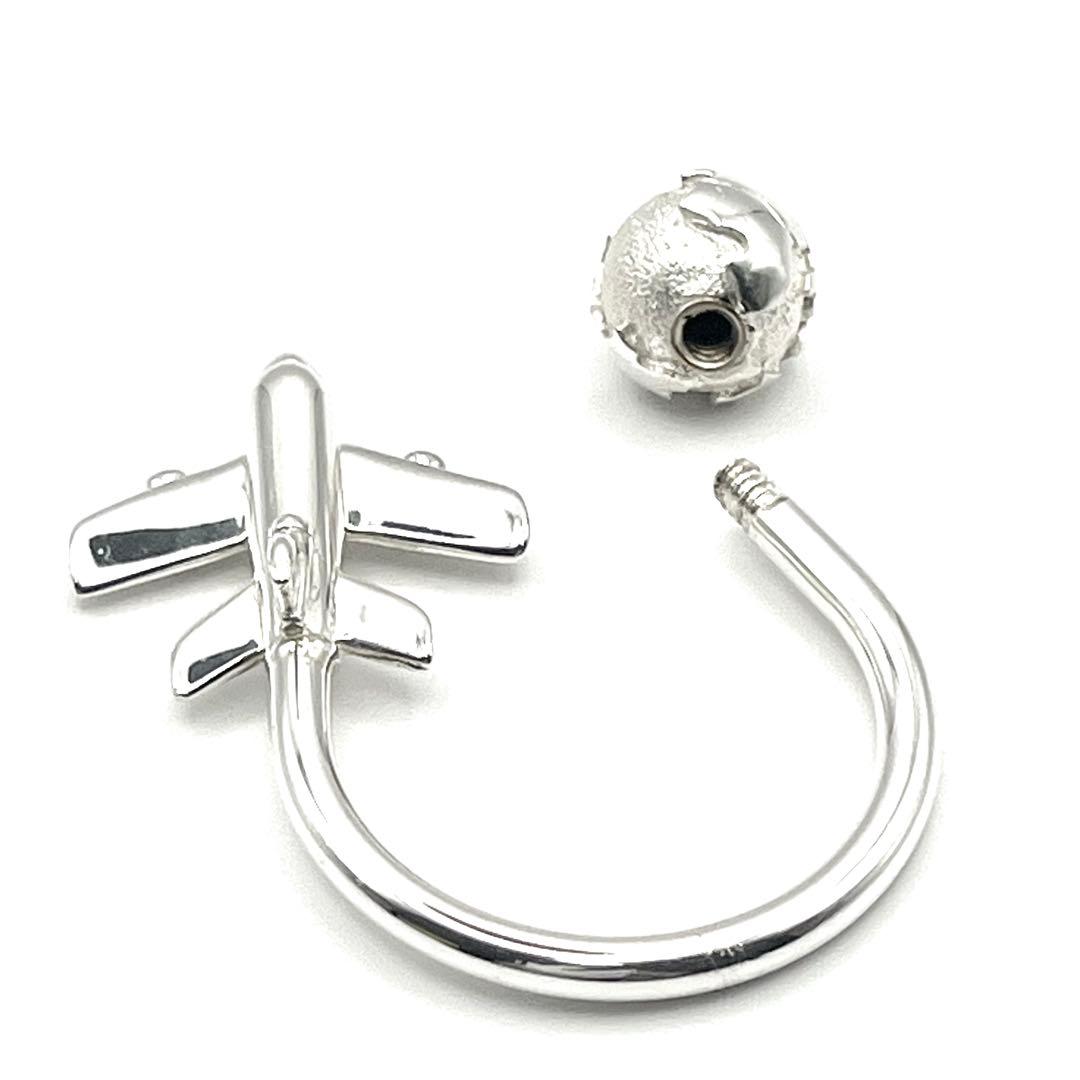 美品】ティファニー 飛行機 地球儀モチーフ キーリング #エムズ