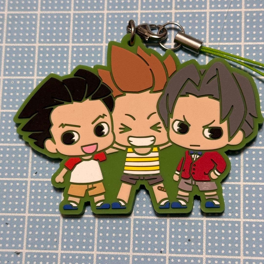 CAPCOM 逆転裁判 ラバーストラップ 成歩堂龍一 御剣怜侍 矢張政志 幼少