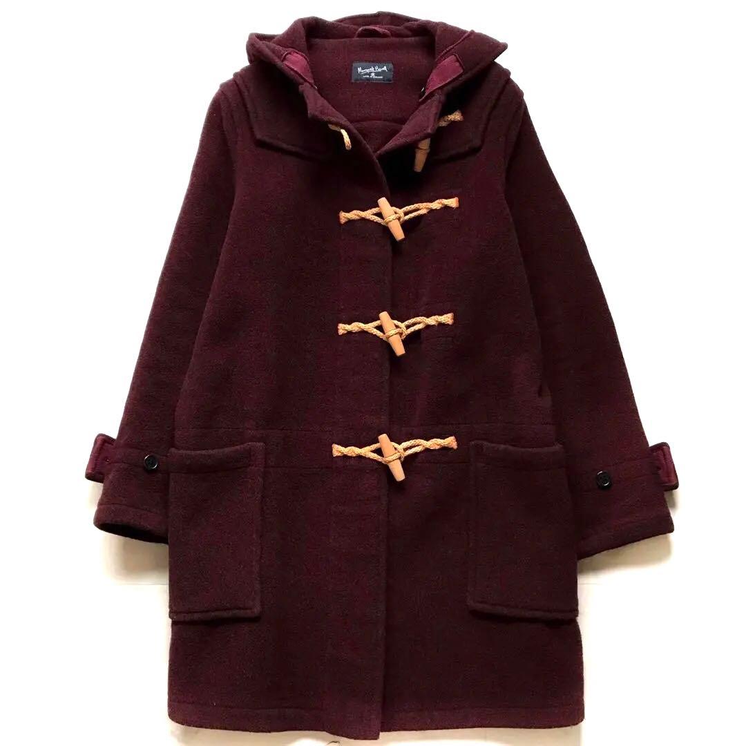 美品 マーガレットハウエル ダッフルコート 旧ロゴ 英国製 木製トグル ワイン 極美品✨マーガレットハウエル ダッフルコート 英国製 木製トグル