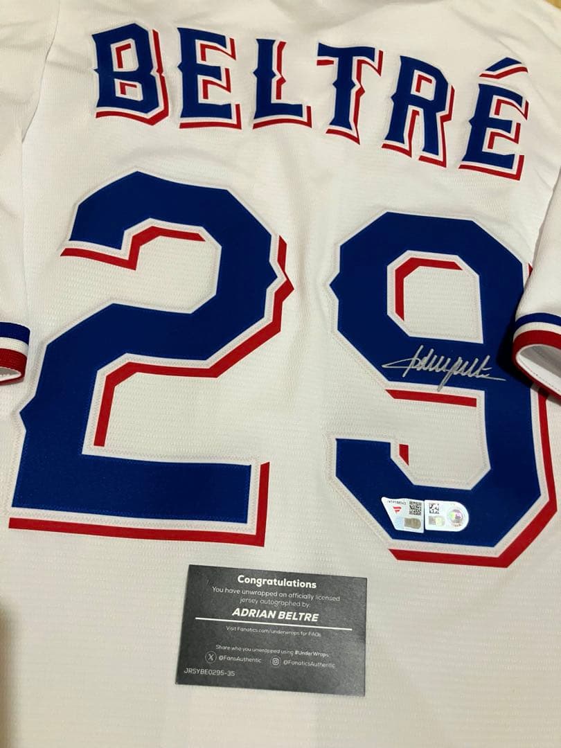 ベルトレ 直筆サイン入りユニフォーム Fanatics公式ホログラム付き