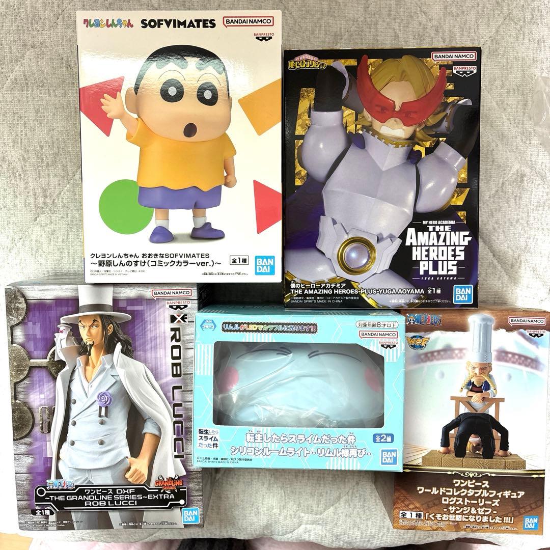 フィギュア5点セット ワンピース クレヨンしんちゃん ヒロアカ