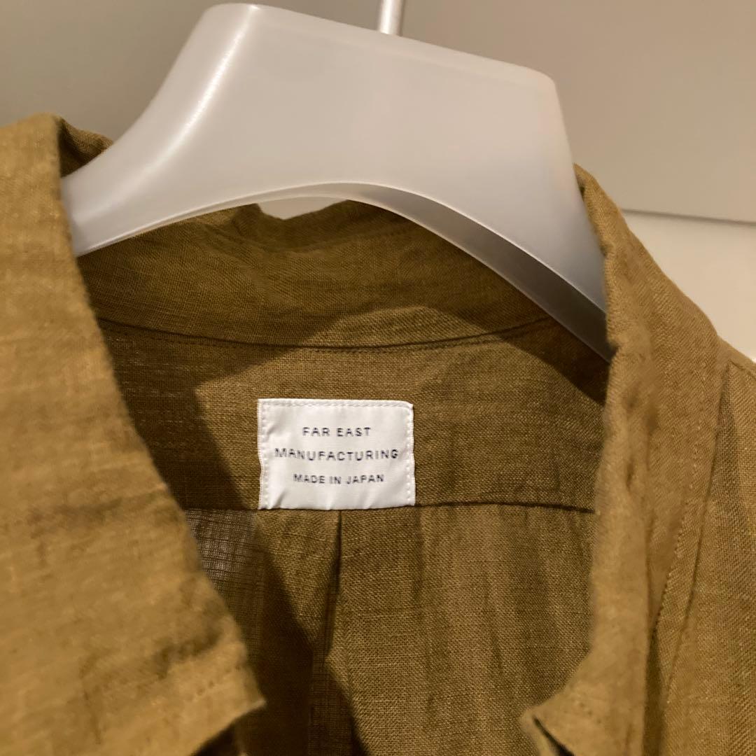 FAR EAST MANUFACTURING リネン ボタンダウンシャツブラウン - メルカリ