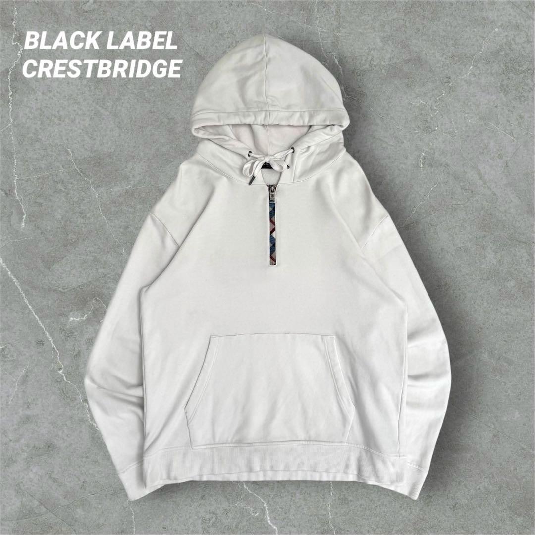 BLACK LABEL CRESTBRIDGE パーカー ハーフジップ チェック - メルカリ