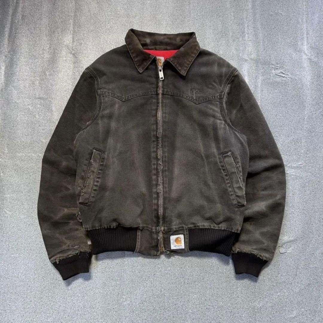 美フェード 90s US製 カーハート サンタフェジャケット 短丈 ハチノス