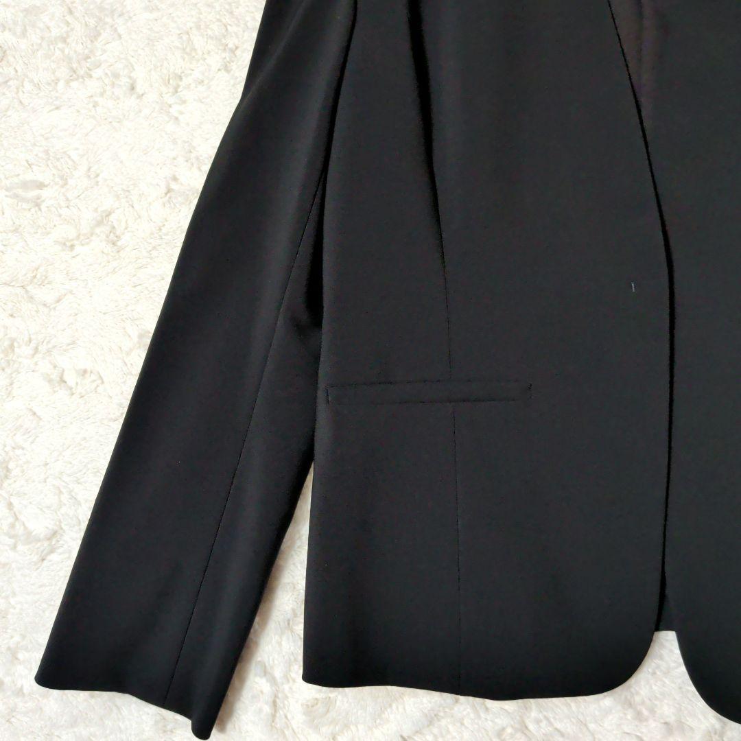 インディヴィ パンツスーツ セットアップ ノーカラー 洗える 黒 - メルカリ