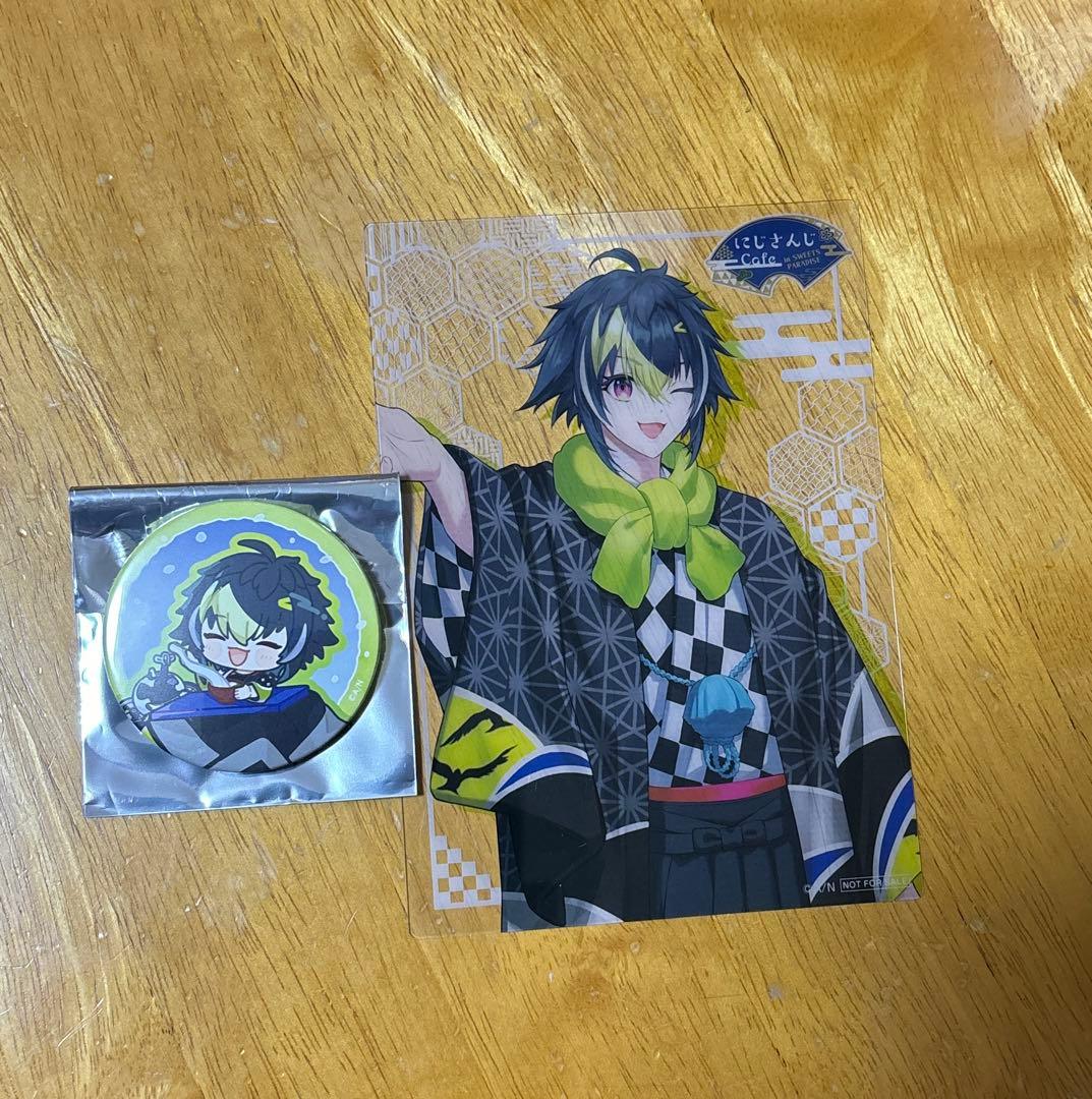スイパラコラボ にじさんじ Dytica 伊波ライ 缶バッチ、特典セット