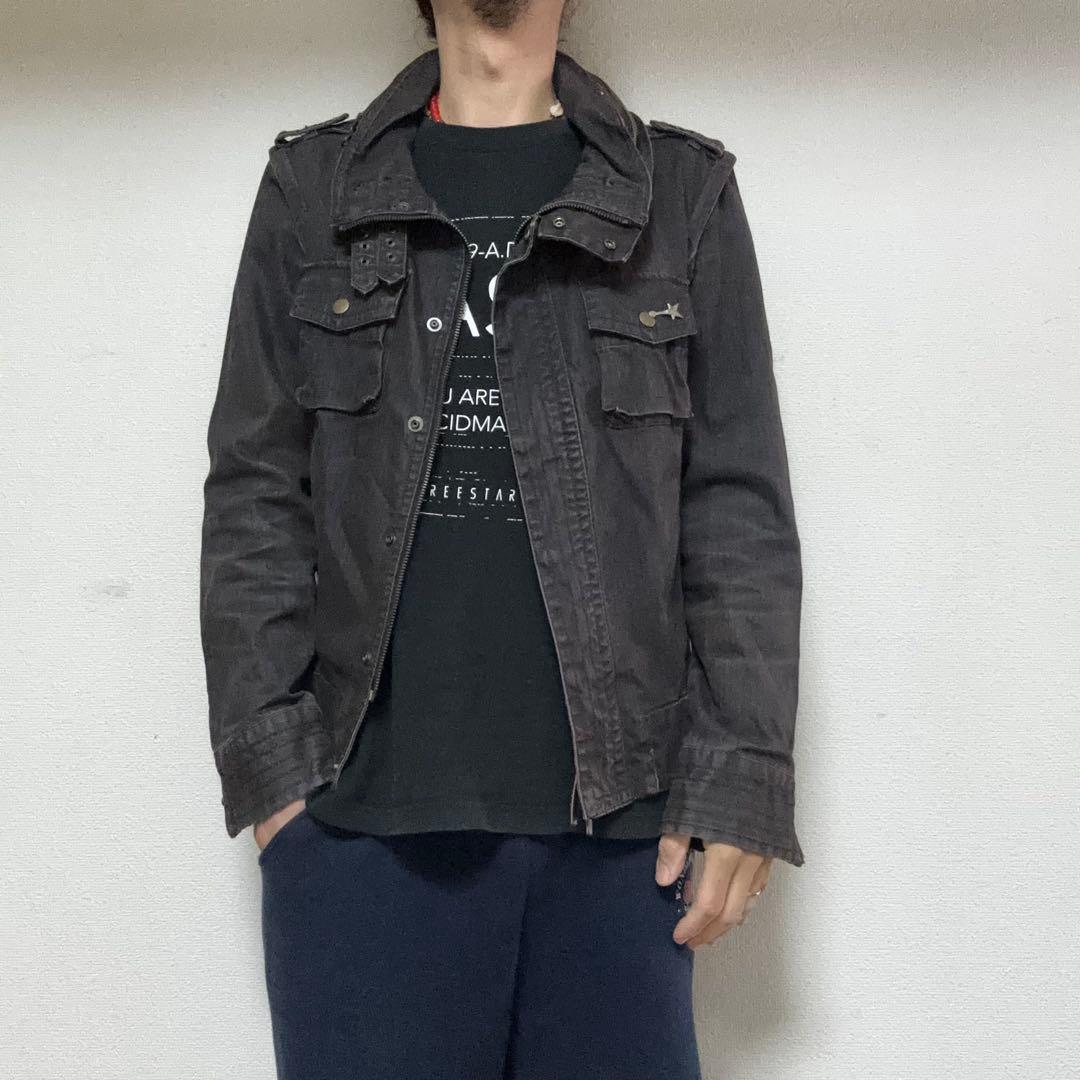 PPFMビンテージ加工ライダースジャケットM 00s Y2Kお兄系archive