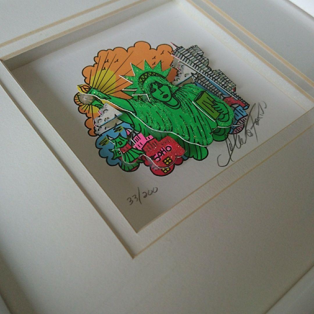 希少】チャールズファジーノ 3Dアート ニューヨーク サイン入り