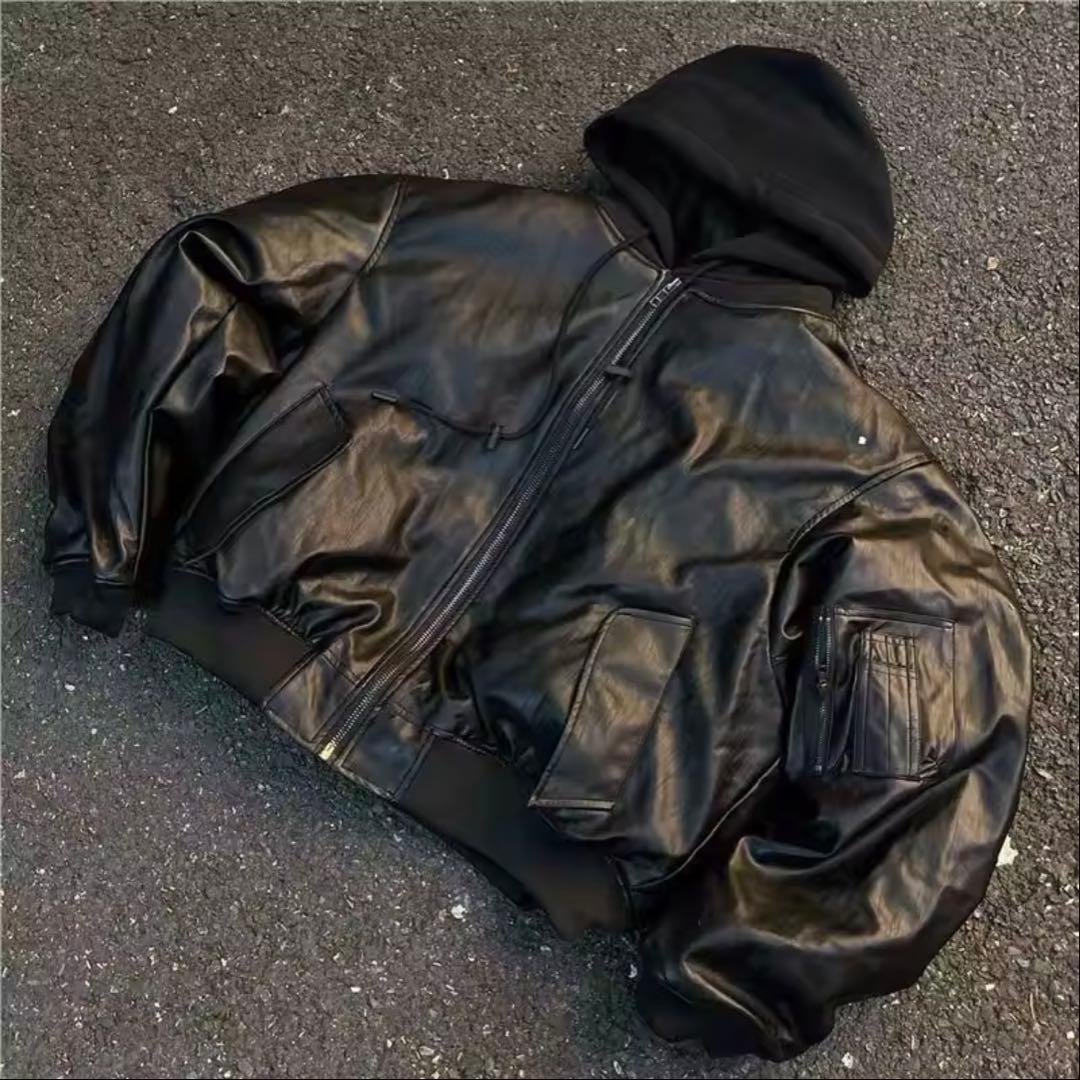 y2k ENTIRE STUDIOS moto 似bomber jacket短丈