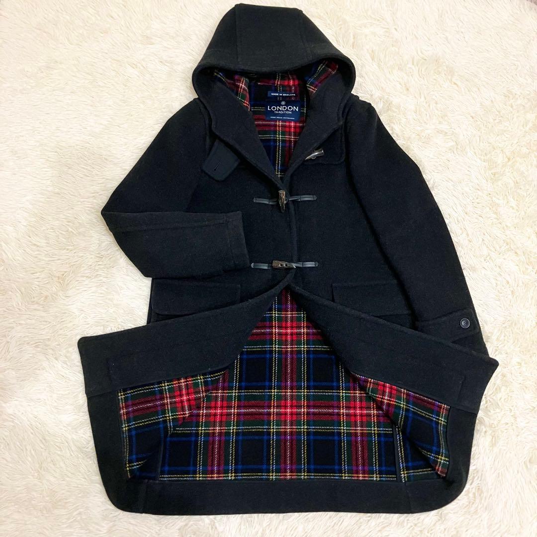 クリスマスカラー✨　ロンドントラディション　ダッフルコート　チェック柄　Lサイズ ロンドントラディション ダッフルコート LONDON TRADITION M11 LT01