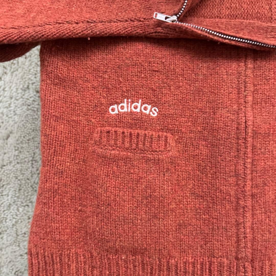 adidas 希少デザイン ヴィンテージ・ジップアップ・ニットカーディガン