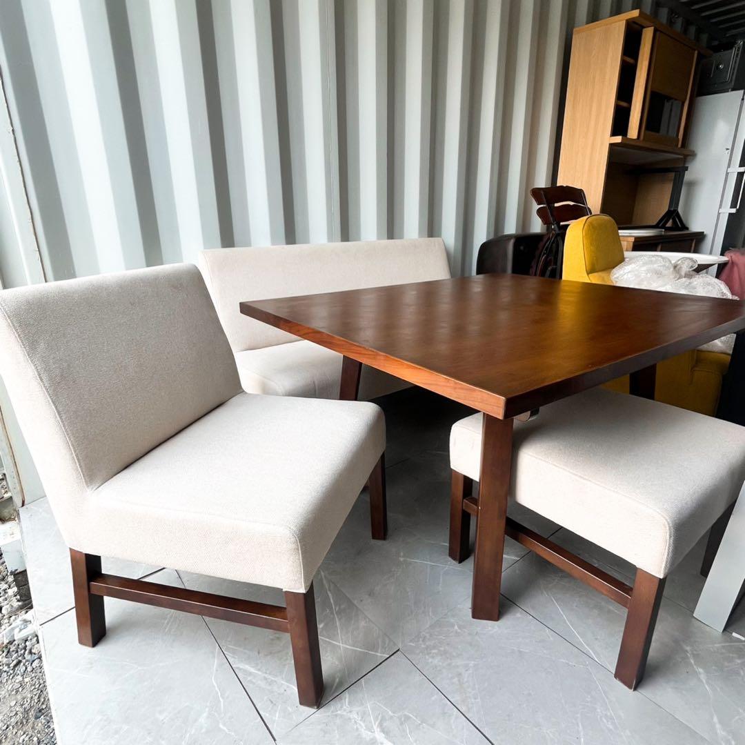 取付無料！シギヤマ家具 天然木ダイニングテーブル・ダイニングソファ