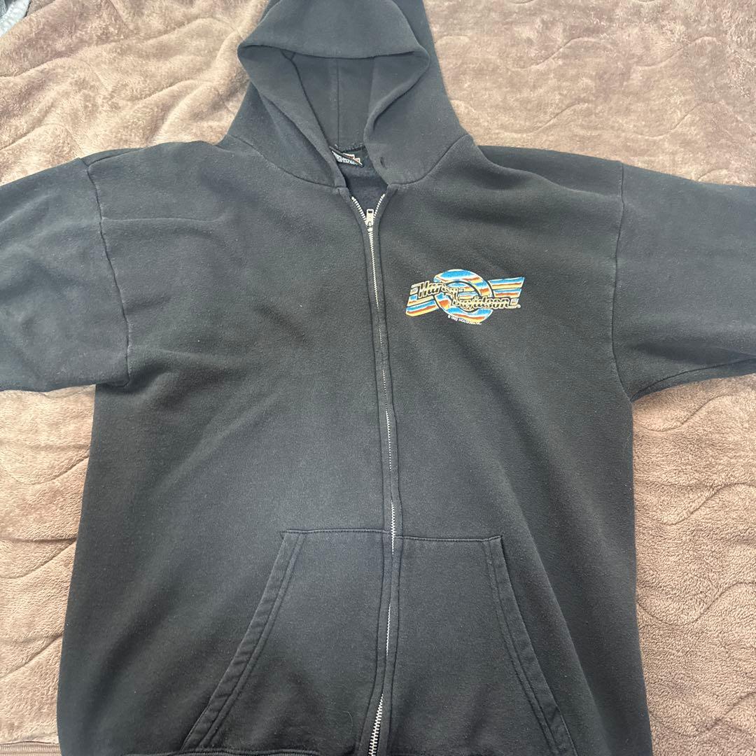 S*2様 Harley-Davidson ジップパーカー L黒 USAディーラー Harley-Davidson Men's Staple Zip-Up Hoodie - Black Beauty - 96018