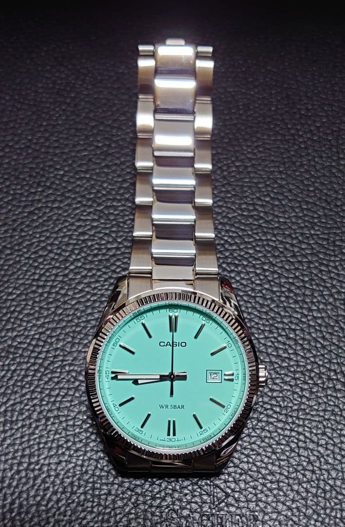 CASIO ティファニーブルー メタル 腕時計ホワイト バンド付き - メルカリ