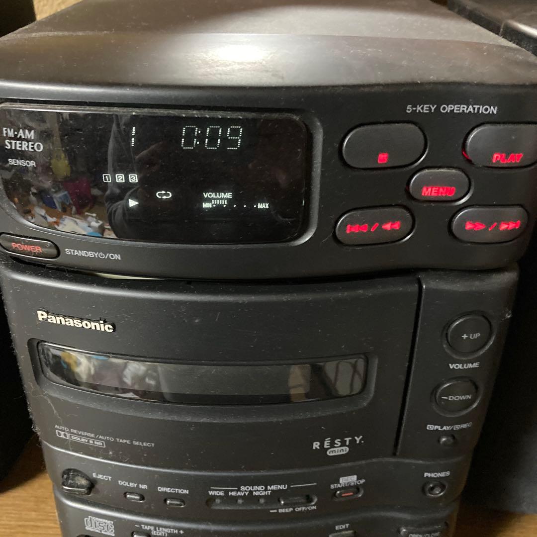 中古品Panasonic ミニコンポ カセットテープ CDプレーヤー ジャンク品