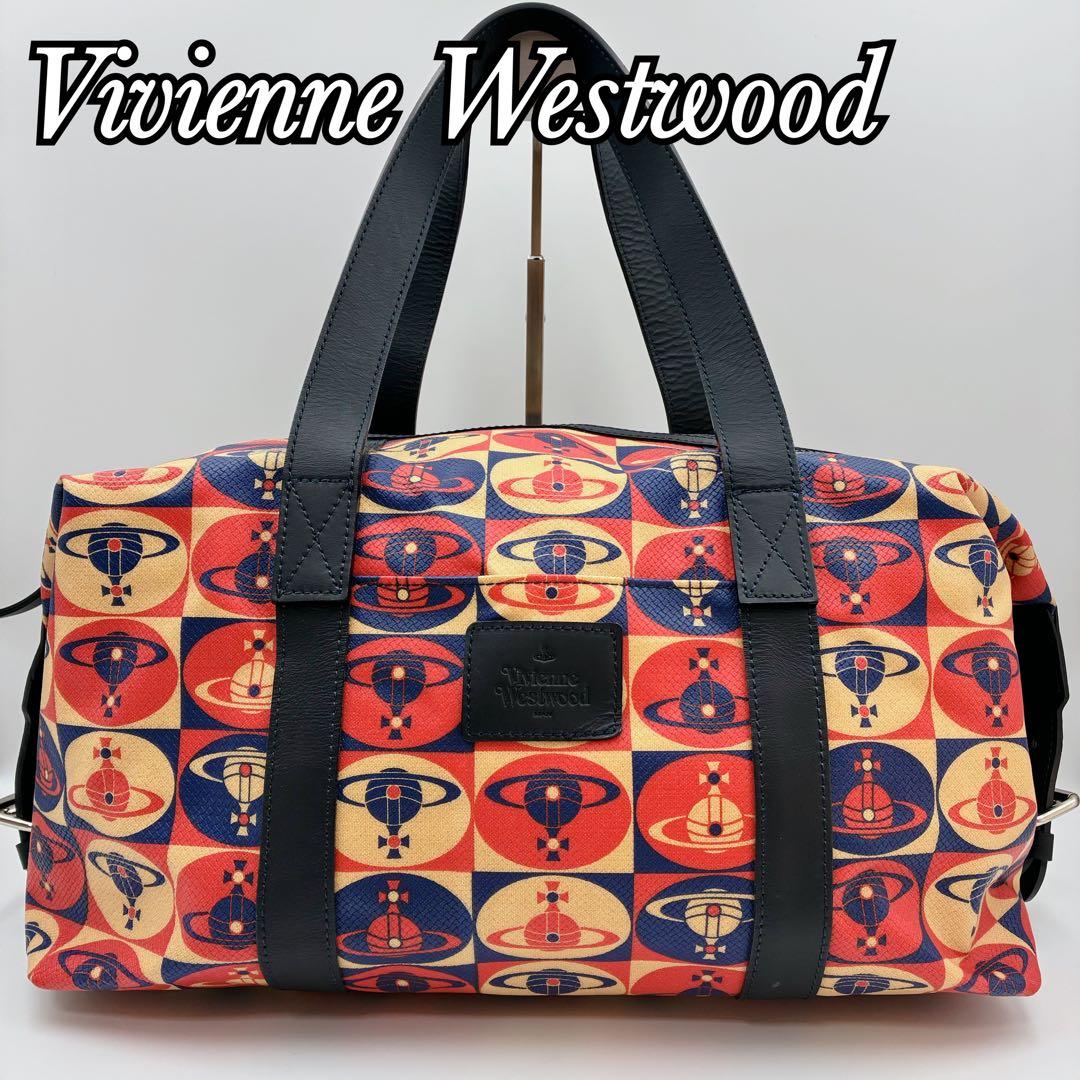 ヴィヴィアンウエストウッド ボストンバッグ オーブ 総柄 旅行カバン
