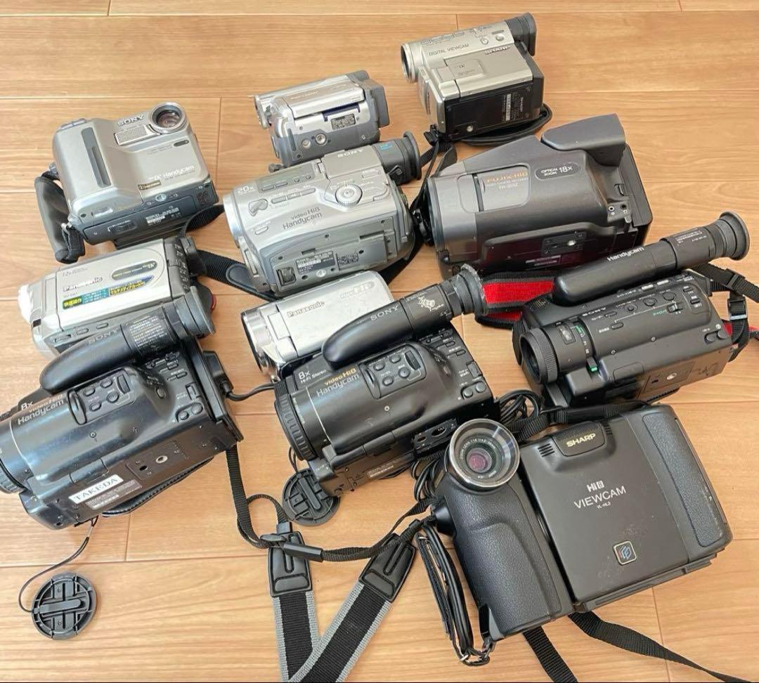 ビテオカメラ　11個まとめ売り Yahoo!オークション -「ビデオカメラ まとめ」(家電、AV、カメラ) の