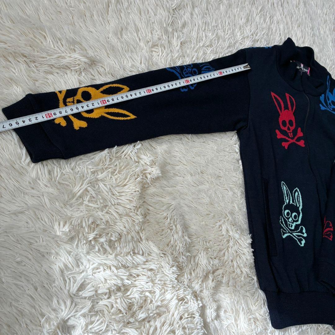 サイコバニー ジップ ニットジャケット 蓄熱 スカルラビット Mサイズ